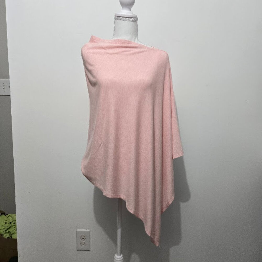 J Jill Pure Jill Pink Modal Knit Poncho One Size OS Beach Feminine Preppy Soft